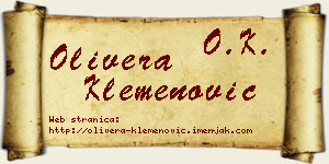 Olivera Klemenović vizit kartica